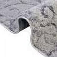thumbnail image 5 of Unique Loom Floral Shag Collection Area Rug - Carved (2' x 6' 9" Runner Light Gray and Gray), 5 of 10