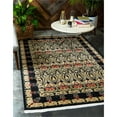 thumbnail image 2 of Unique Loom Edinburgh Border Design Rug 7' x 10' Rectangle Black/Beige, 2 of 2