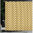 thumbnail image 3 of Ambesonne Leaf Print Shower Curtain, Modern Abstract Tones, 69"Wx84"L, Violet Yellow, 3 of 4