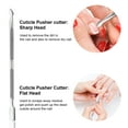 thumbnail image 3 of Huauoo 3-Piece Stainless Steel Cuticle Nipper Kit with Full Jaw Nipper, Pusher & Remover, Silver, 3 of 6