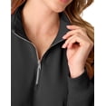 thumbnail image 5 of Hanes EcoSmart Women’s Fleece Quarter-Zip Pullover Ebony S, 5 of 6
