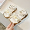 thumbnail image 2 of Otqutp Toddler Jelly Sandals 7 Girls Summer New Pearl Mesh Soft Bottom Princess Shoes Sandals, 2 of 9