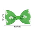 thumbnail image 3 of St. Patrick's Day Hair Clips, Bow Hair Accessories Cute Clover Pattern Glitter Sparkly Hair Barrettes Holiday Headdress Hairpin for Girls Women Party, 3 of 6