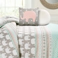 thumbnail image 2 of Elephant Stripe Comforter Set by Lush Decor, 2 of 3