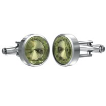 Yoursfs Stylish Crystal Cufflinks Round Cufflinks for Men Wedding Formal Cufflinks Gift