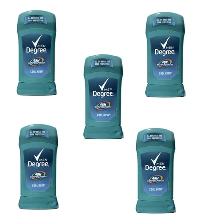 Degree Men Cool Rush 48 hour Antiperspirant 2.7 Ounce 5 Pack