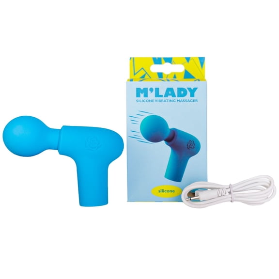 M'Lady Silicone Rechargeable Vibrating Intimate Massager, Teal