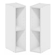thumbnail image 5 of Furinno FULDA Set of 2. 2-Tier 6-In Width Narrow Bookcase. White, 5 of 5