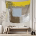 thumbnail image 5 of Yellow Brown Tapestry for Bedroom Wall Hanging Tapestry, Abstract Blue White Vintage Oil Painting Ceiling Backdrop Tapestries Poster Blanket Wall Decor for Teens Room Living Room Dorm 55" x 73", 5 of 8