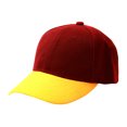 thumbnail image 1 of Curve Bill Adjustable Baseball Cap, Maroon/Yellow, 1 of 1