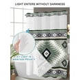 thumbnail image 4 of No Hook Cloth Fabric Shower Curtain with Snap in Liner, Sagge Green Boho Waterproof Shower Curtains Set with See Through Top Window, Country Southwest Aztec Geometric Bath Curtains Shower 36"x78", 4 of 6