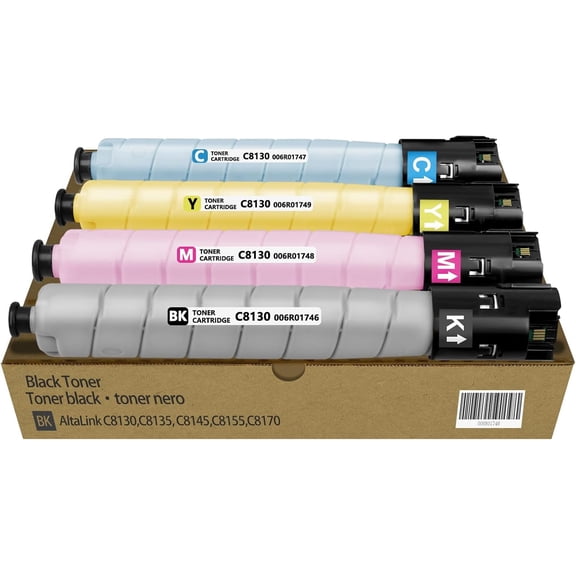 AltaLink C8130 C8135 Toner Cartridge High Yield Compatible for Xerox 006R01746 006R01747 006R01748 006R01749 with AltaLink C8130 C8135 C8145 C8155 C8170 Printer