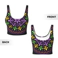 thumbnail image 5 of Picia Mardi Gras5 Sports Bra for Women,Padded Strappy Sports Bras Medium Support Yoga Bra with Removable Cups,Running Yoga Bra-XX-Large, 5 of 9