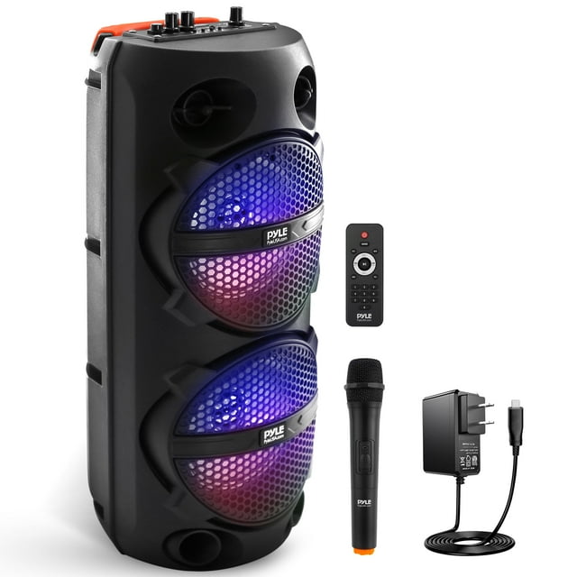 Altavoz Bluetooth PA portátil PyleUSA 240 W Dual 8 recargable