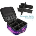 thumbnail image 4 of FORMRS Travel Makeup Bag Large Capacity Train Case Cosmetic Organizer with Adjustable Dividers, Purple Digital Art, 4 of 8