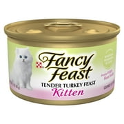 (24 pack) Purina Fancy Feast Kitten Food, Wet Cat Food, Tender Turkey Feast, 3 oz Can