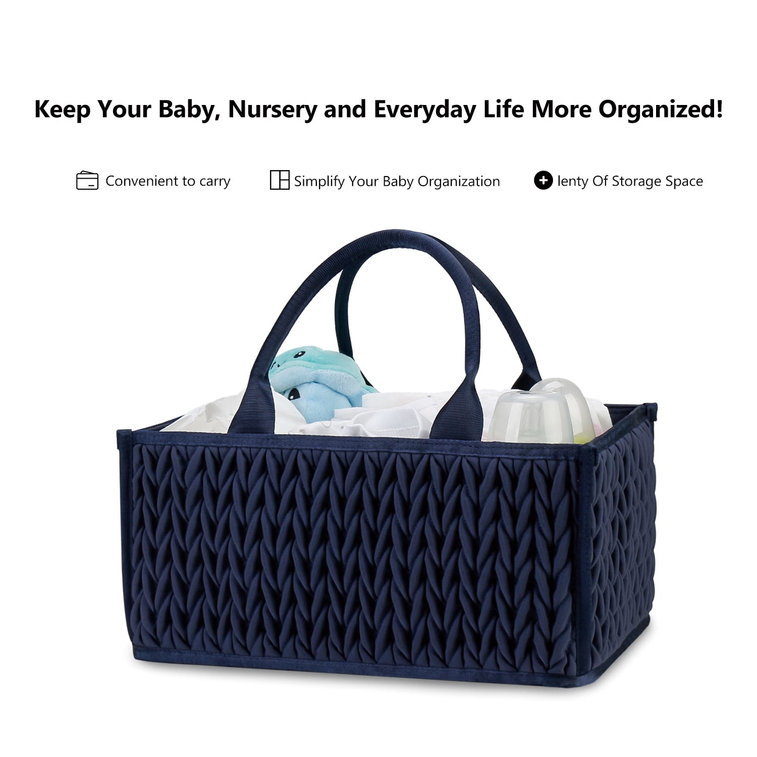 SPEKSEE Portable Diaper Storage Basket: Large Capacity, Water-Resistant, and Organized for Mom Essentials