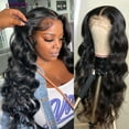 thumbnail image 5 of Lumiere Brazilian Body Wave Lace Front Human Hair Wigs 13×4 Lace Front Wig Cap 150% Natural Black 18", 5 of 7