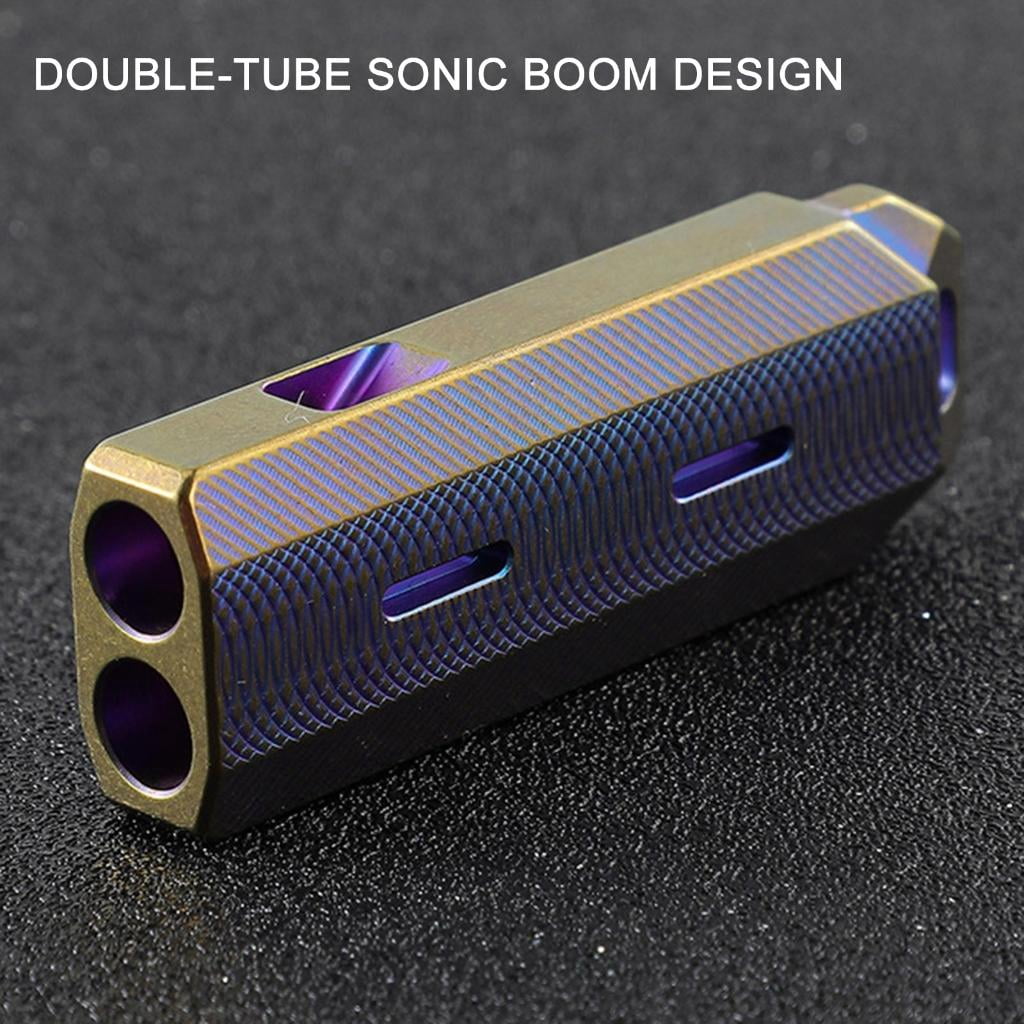 Yihuala High Frequency Double Tube Whistles Metal Alloy Camping Survival Whistles for Camping, Hiking, and Pet Training