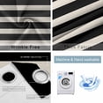 thumbnail image 6 of Blackout Curtains for Bedroom, Black Beige Striped Room Darkening Window Drapes for Living Room, Vintage Geometric Line Simple Thermal Insulated Grommet Curtains, 52x45 inch, 2 Panels, 6 of 9
