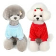thumbnail image 3 of Flmtop Winter Cartoon Animal Pattern Sweatshirt Two-legged Cat Dog Clothes Pet Supplies Brown, 3 of 9