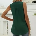 thumbnail image 4 of QUINDOS Womens Tank Tops Workout Green Sleeveless Summer V Neck Sexy Casual Tops Regular Printing Sleeveless Vest Tops Womens Camisoles, 4 of 9