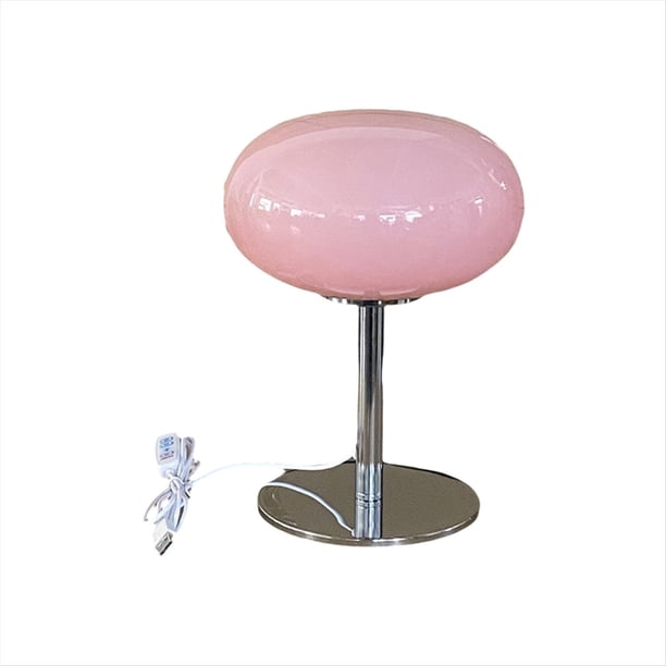 Lámpara de Mesa Lámpara de Noche Lollipop para Mesita de Noche con Lámparas USB Regulables de 3 Colores para Dormitorio, Habitación, Escritorio, Luz de Lectura A