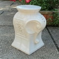 thumbnail image 1 of Pemberly Row Contemporary Wild Elephant Ceramic Garden Stool, 1 of 1