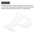 thumbnail image 4 of 3D Acrylic Alphabet Mirror Wall Stickers Letter P Self-Adhesive Art Sticker Decal Silver 2Pcs, 4 of 5