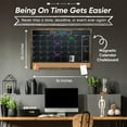 thumbnail image 3 of 24x36 Magnetic Chalkboard Calendar Combo Board- Rustic Frame, 3 of 6