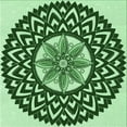 thumbnail image 1 of Ahgly Company Indoor Square Patterned Deep Emerald Green Area Rugs, 7' Square, 1 of 6