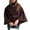 Brown, variant on Women's Elegant Woolen Cape Coat - Solid Color Waist Tie Hooded Outerwear, Stylish Warm Winter Jacket, Beige Size XXL