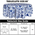 thumbnail image 5 of Nordic Folk Art Round Table Cloth,Abstract Retro Flowers Tablecloths Waterproof Stain-Resistant Oil-Proof Wrinkle 60 Inch Table Cover Dinner Kitchen Decor, 5 of 6