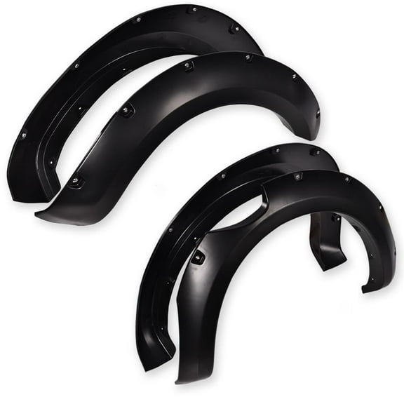 CROSSDESIGN 4pcs Wheel Cover Protector Black Fender Flares Fit for 2011-2018 Ford Ranger T6 XL XLT