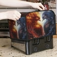 thumbnail image 6 of KLL Red And White Fire Bird Print 4 Slice Toaster Dust Covers Kitchen Small Appliance Cover with 2 Pockets,Can hold Jam Spreader Knife & Toaster Tongs (12.4 x 10.6 x 8.2), 6 of 6