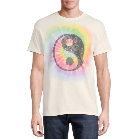 Generic Mens Yin Yang Tie Dye T-Shirt