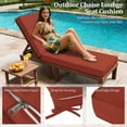 thumbnail image 4 of Kimunuk Outdoor Chaise Lounge Cushions set of 2, 80" x 26" x 4" Waterproof Pool Beach Recliner Replacement Cushions with Ties, Terra Red, 4 of 7