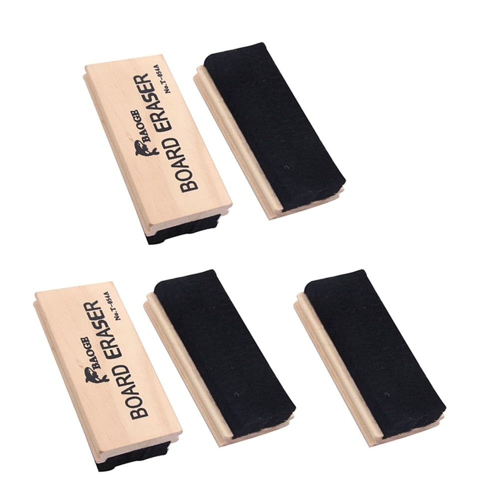 5 Pcs Wooden Black Board Eraser Chalkboard Eraser Dry Eraser for Home School Office