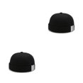 thumbnail image 4 of Sonducket Moda Skullcap 3 rayas estampado marinero cálido cubo Docker gorras sin borde sombrero gorro para bailar al aire libre negro Negro 2piezas, 4 of 6