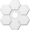 thumbnail image 1 of Ekena Millwork CMP22DY-04000 22 in. OD x 4 in. ID Square Daisy Architectural Grade PVC Contemporary Ceiling Medallion, 1 of 1