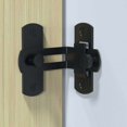 thumbnail image 5 of (Negro) Perno de pestillo de puerta abatible de 90 grados Puerta de granero Cerradura de ángulo recto Hebilla de puerta curva 70 mm, 5 of 5