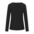 thumbnail image 5 of Miluxas Women’s Long Sleeve Henley T Shirts Button Down Slim Fit Tops Scoop Neck Ribbed Knit Shirts Black 12(XXL), 5 of 8