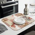 thumbnail image 3 of Pioneer Flower Floral Print Pattern Dish Drying Mat for Kitchen 1 Pack, Ultra Absorbent Microfiber Dishes Drainer Mats,16"x18", 3 of 6