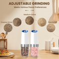 thumbnail image 6 of Dompilc Gravity Electric Salt & Pepper Grinder Set – Battery-Powered (6 AAA Each), Adjustable Roughness, LED Light, 6 of 8