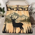 thumbnail image 2 of Homewish Teens Adults Animal Deer Full Size Sheets 4-Piece,Woodland Wildlife Breathable Bed Sheets,Retro Vintage Aesthetic Lightweight Sheet Sets,Ultra Soft Home Decor, 2 of 7
