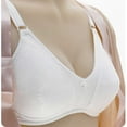 thumbnail image 3 of AINIYS Soft Cup Bra Wireless Plus Size Non Padded Bra Minimizer Bras &nbsp; Bralette Unpadded Secure Fit Bra for Women Unlined Underwire Bra Breathable White 44, 3 of 3