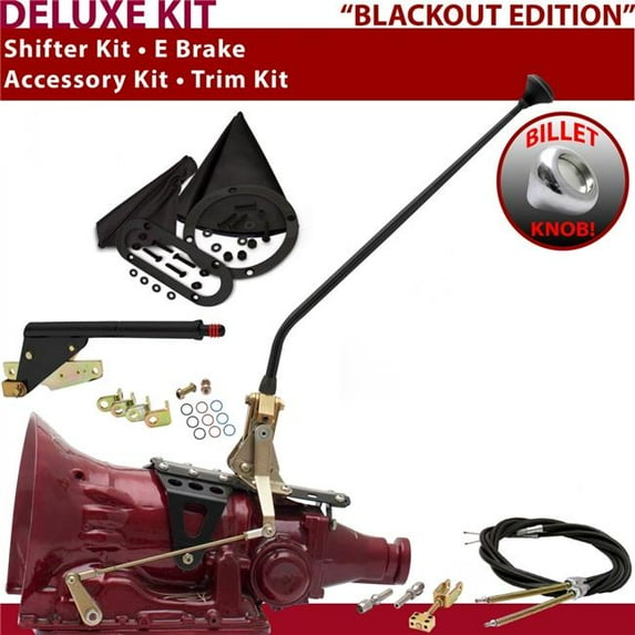 American Shifter C6 Shifter Kit Black 23 in. E Brake Cable Trim Kit for F3DEF