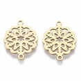 thumbnail image 2 of 10pcs 201 Stainless Steel Links connectors Laser Cut Flower Golden 19x15x1mm Hole: 1.2mm, 2 of 2