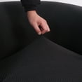 thumbnail image 4 of Housse de Fauteuil Jacquard 2024, Housse de Fauteuil Simple, Fauteuil d'Appoint, Housse de Canapé Tonneau, Housse de Canapé Extensible en Spandex Élastique Uni, 4 of 5