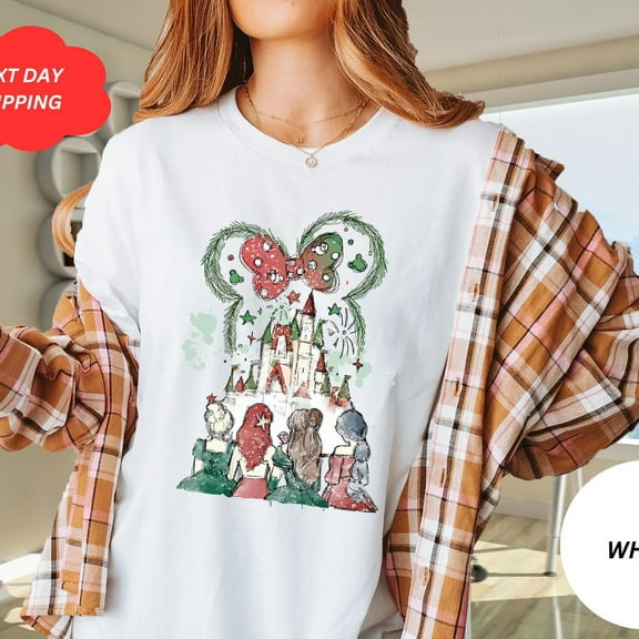 Disney Princess Castle Disney Princess Holiday Castle Shirt, Holiday Shirt., S-5XL Shirt